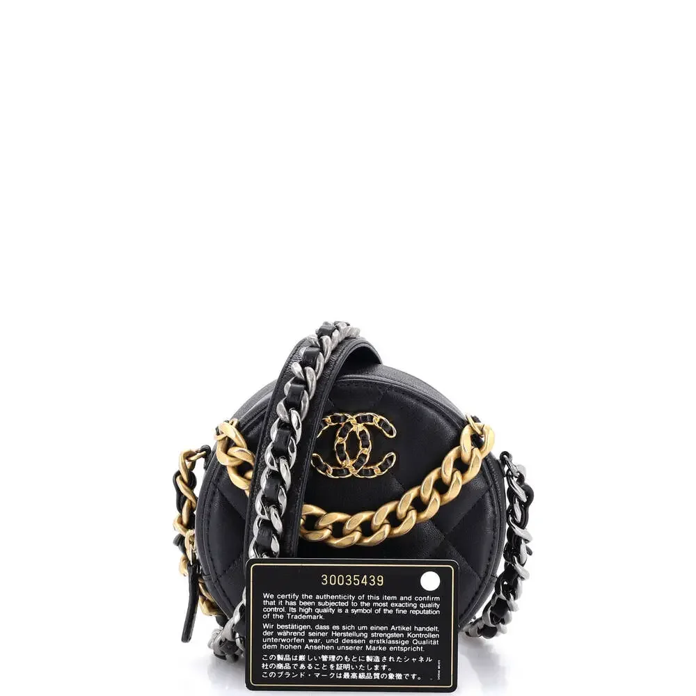 Chanel 19 Round Clutch With Chain #259233C25B
